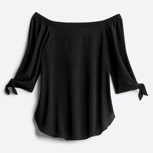 Black off the Shoulder Blouse, NWT